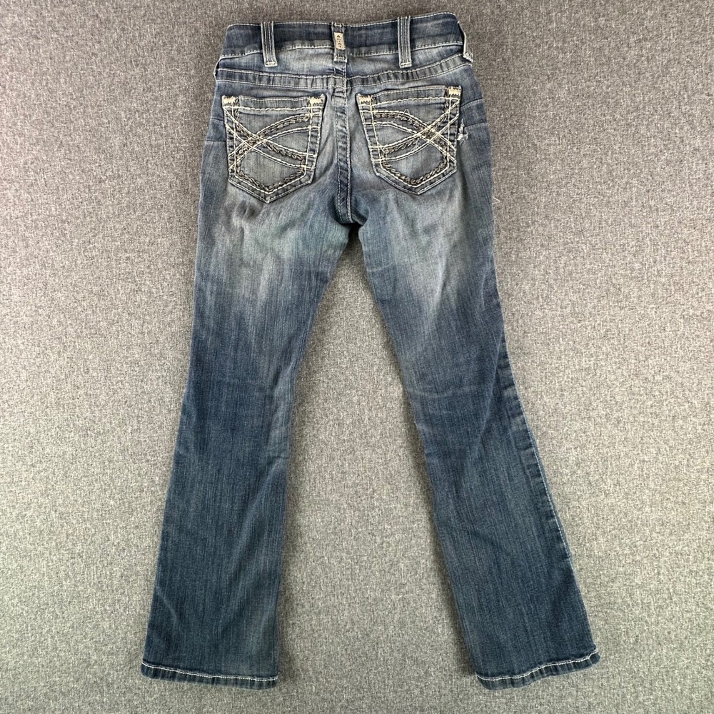 Ariat Jeans Womens 26S R.E.A.L. Denim Blue Bootcut Contrast Stitch Stretch - Picture 2 of 12